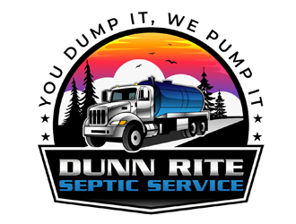 Dunn Rite Septic Service logo design by DreamLogoDesign