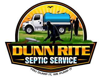 Dunn Rite Septic Service logo design by LucidSketch
