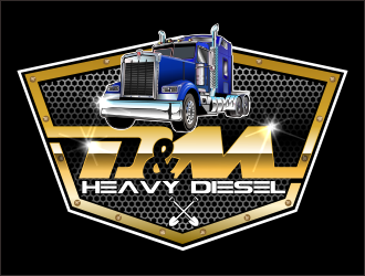 D&M Heavy Diesel logo design by bosbejo