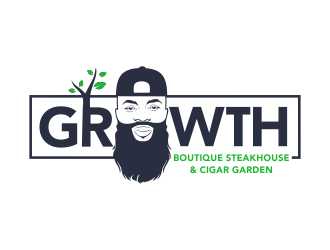 Growth Boutique Steakhouse & Cigar Garden logo design by oke2angconcept