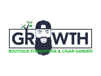 Growth Boutique Steakhouse & Cigar Garden logo design by oke2angconcept