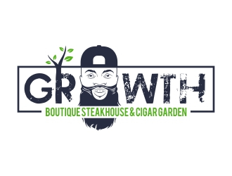 Growth Boutique Steakhouse & Cigar Garden logo design by dibyo