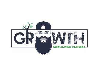 Growth Boutique Steakhouse & Cigar Garden logo design by sakarep