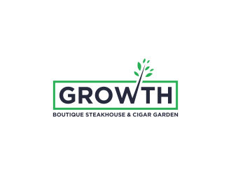 Growth Boutique Steakhouse & Cigar Garden logo design by RIANW