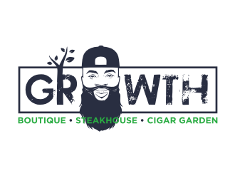 Growth Boutique Steakhouse & Cigar Garden logo design by GemahRipah