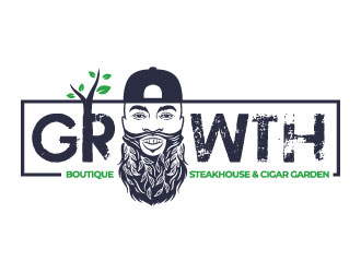 Growth Boutique Steakhouse & Cigar Garden logo design by iamjason