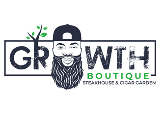 Growth Boutique Steakhouse & Cigar Garden logo design by DreamLogoDesign
