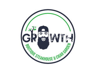 Growth Boutique Steakhouse & Cigar Garden logo design by Erasedink