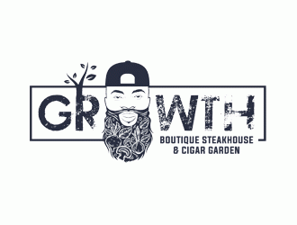 Growth Boutique Steakhouse & Cigar Garden logo design by Bananalicious