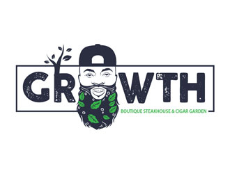 Growth Boutique Steakhouse & Cigar Garden logo design by LogoInvent