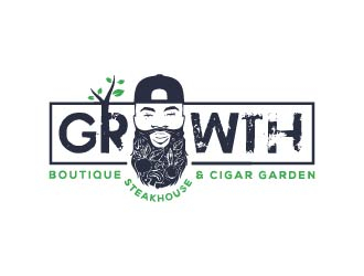 Growth Boutique Steakhouse & Cigar Garden logo design by maserik