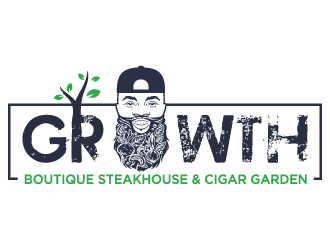 Growth Boutique Steakhouse & Cigar Garden logo design by MUSANG