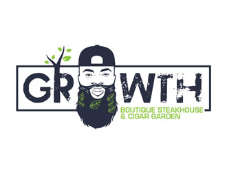 Growth Boutique Steakhouse & Cigar Garden logo design by LogoInvent