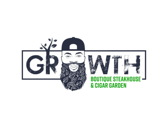 Growth Boutique Steakhouse & Cigar Garden logo design by GassPoll