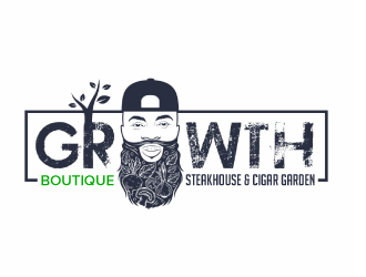 Growth Boutique Steakhouse & Cigar Garden logo design by jaize