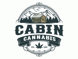 Cabin Cannabis logo design by Bananalicious
