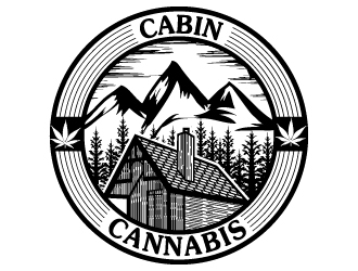 Cabin Cannabis logo design by LucidSketch