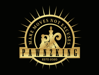 Pawn 2 King Clothing Brand logo design by Mahrein