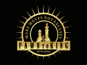 Pawn 2 King Clothing Brand logo design by Mahrein