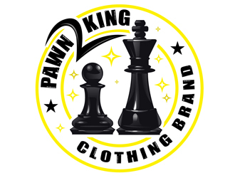 Pawn 2 King Clothing Brand logo design by DreamLogoDesign
