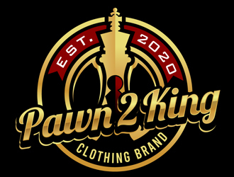 Pawn 2 King Clothing Brand logo design by DreamLogoDesign
