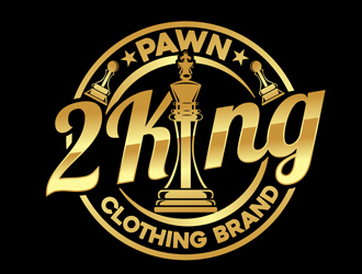 Pawn 2 King Clothing Brand logo design by DreamLogoDesign