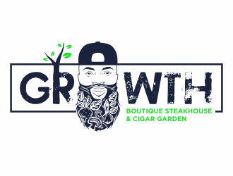 Growth Boutique Steakhouse & Cigar Garden logo design by agus