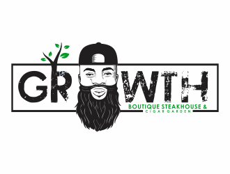 Growth Boutique Steakhouse & Cigar Garden logo design by Msinur
