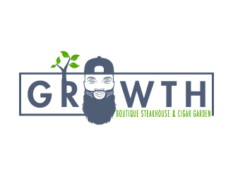 Growth Boutique Steakhouse & Cigar Garden logo design by pilKB