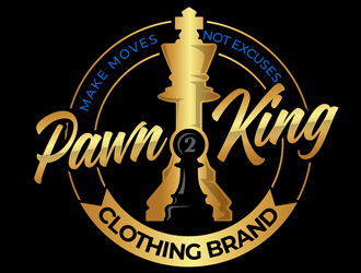 Pawn 2 King Clothing Brand logo design by DreamLogoDesign