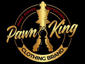 Pawn 2 King Clothing Brand logo design by DreamLogoDesign