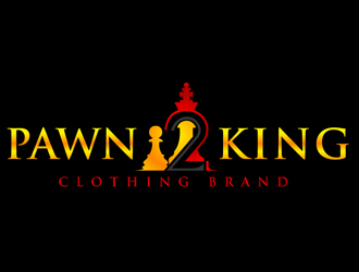 Pawn 2 King Clothing Brand logo design by DreamLogoDesign