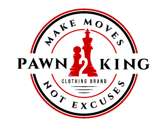 Pawn 2 King Clothing Brand logo design by akilis13