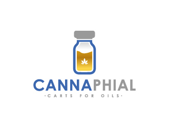Cannaphial logo design by Erasedink