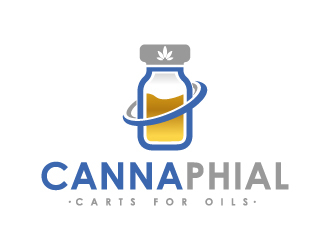 Cannaphial logo design by Erasedink