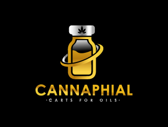 Cannaphial logo design by Erasedink