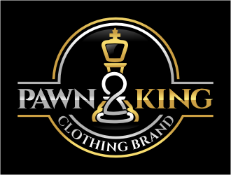 Pawn 2 King Clothing Brand logo design by rgb1