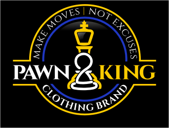 Pawn 2 King Clothing Brand logo design by rgb1