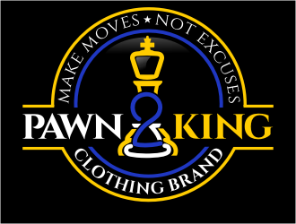 Pawn 2 King Clothing Brand logo design by rgb1
