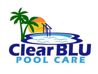 Clear BLU Pool Care logo design by ElonStark