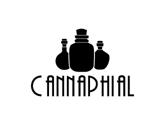 Cannaphial logo design by Erasedink