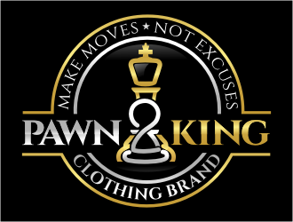 Pawn 2 King Clothing Brand logo design by rgb1