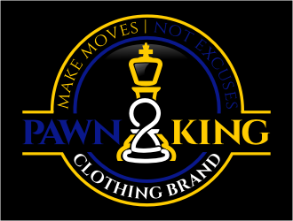 Pawn 2 King Clothing Brand logo design by rgb1