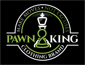 Pawn 2 King Clothing Brand logo design by rgb1