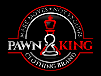 Pawn 2 King Clothing Brand logo design by rgb1