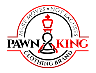 Pawn 2 King Clothing Brand logo design by rgb1
