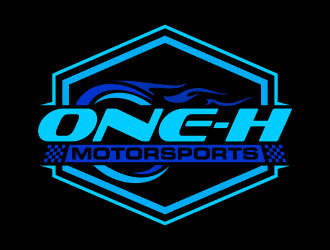 One-H Motorsports logo design by Renaker