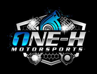One-H Motorsports logo design by hidro