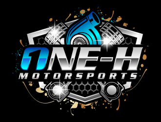 One-H Motorsports logo design by hidro