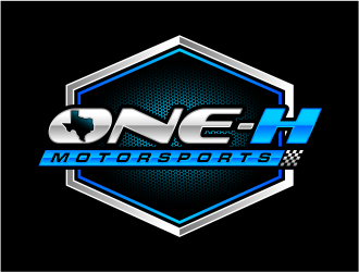 One-H Motorsports logo design by evdesign